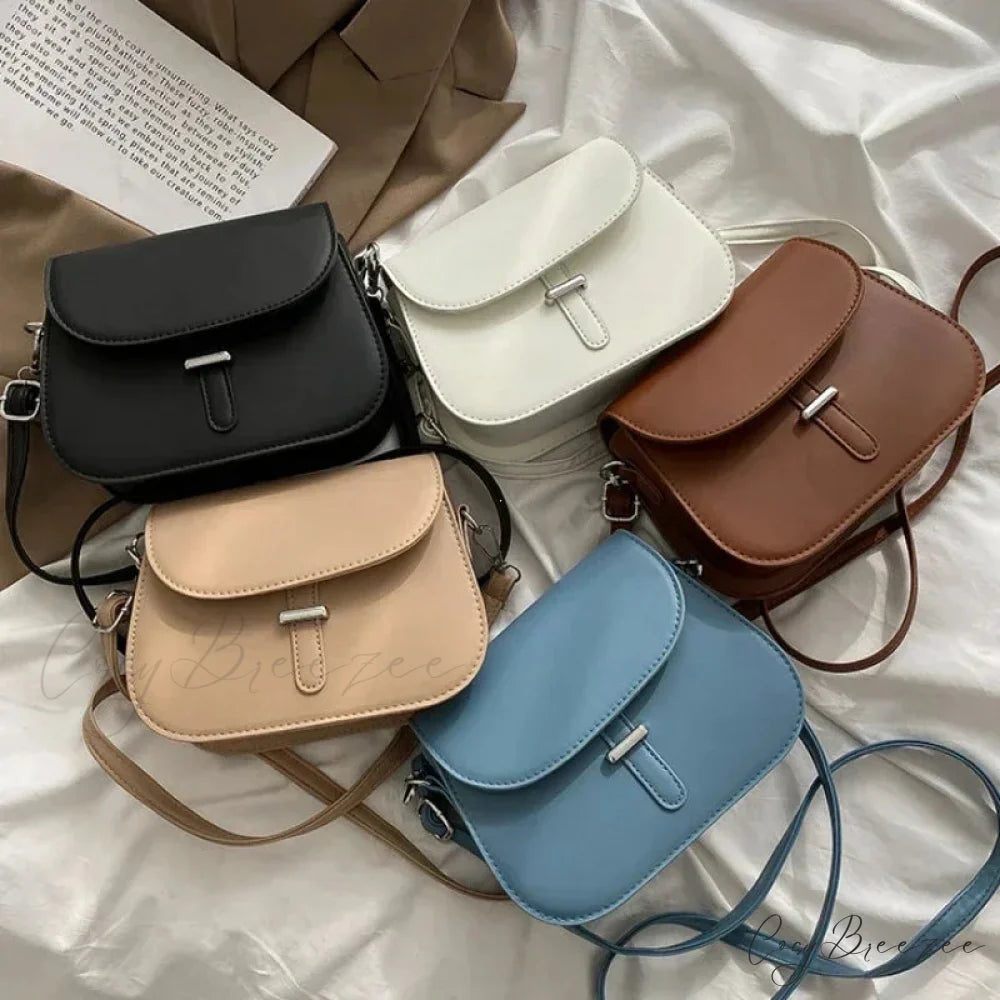 PU Leather Saddle Crossbody Bag shoulder-250126