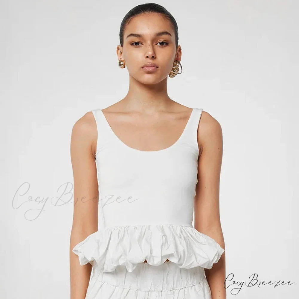 Puff Frill Stylish Tank Top