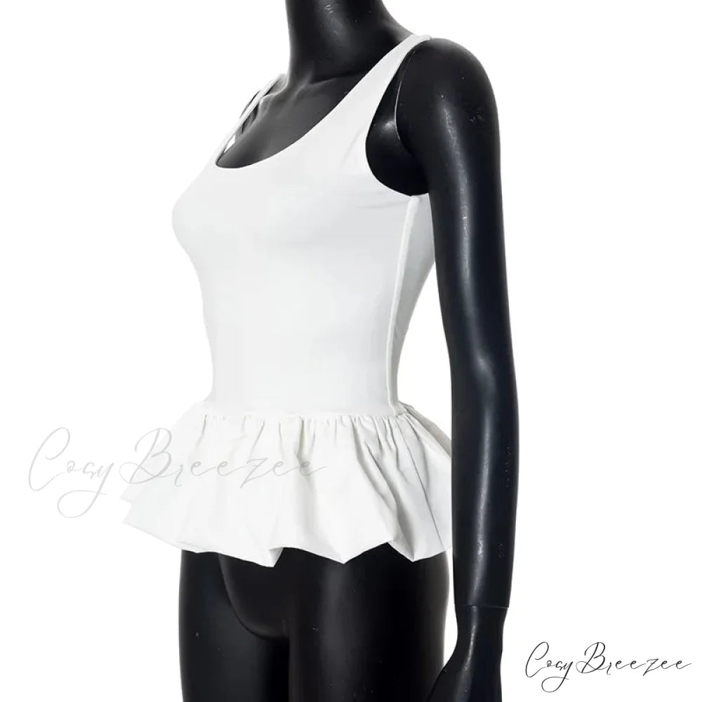 Puff Frill Stylish Tank Top