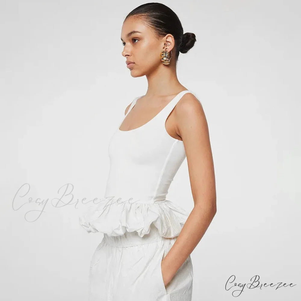 Puff Frill Stylish Tank Top
