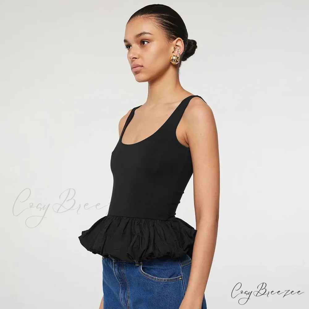 Puff Frill Stylish Tank Top