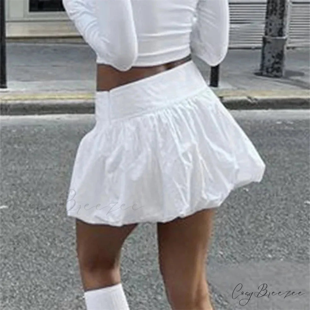 Puffy Wide A-Line Skirt skirts-250223
