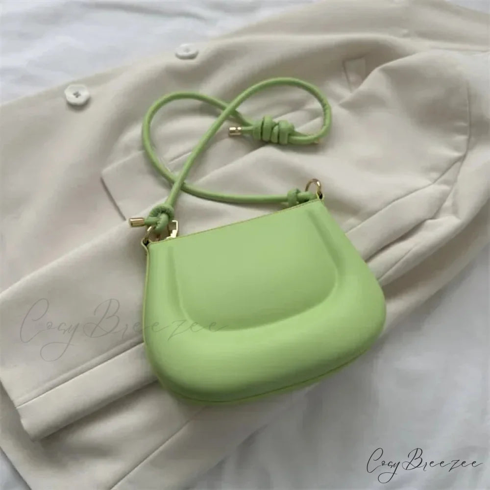 Purple Retro PU Leather Crossbody Green / 20x6x15cm shoulder-250126