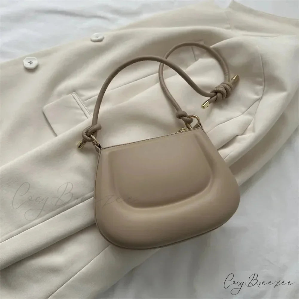 Purple Retro PU Leather Crossbody Khaki / 20x6x15cm shoulder-250126