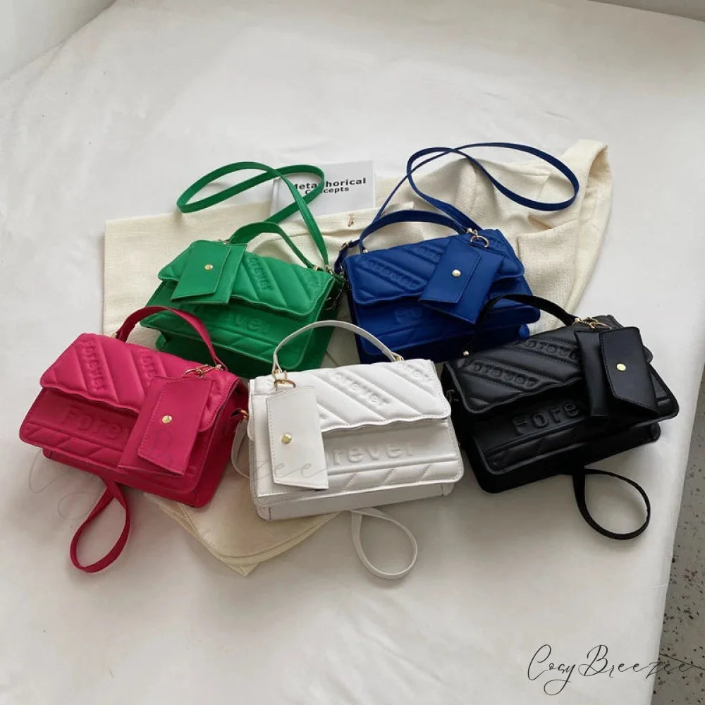 Quilted PU Leather Small Crossbody Handbag handbag-250126
