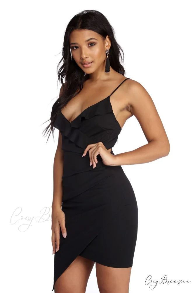 Radiant In Stylish Rhinestones Mini Dress