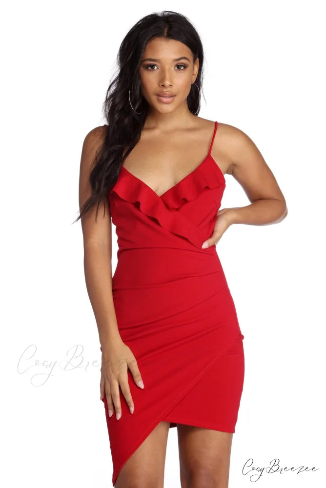Radiant In Stylish Rhinestones Mini Dress