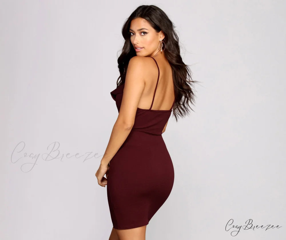 Radiant In Stylish Rhinestones Mini Dress