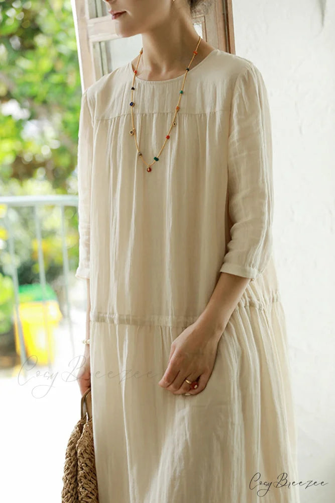 Ramona Dress in Ramie fabric