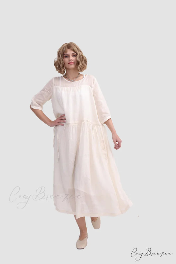 Ramona Dress in Ramie fabric