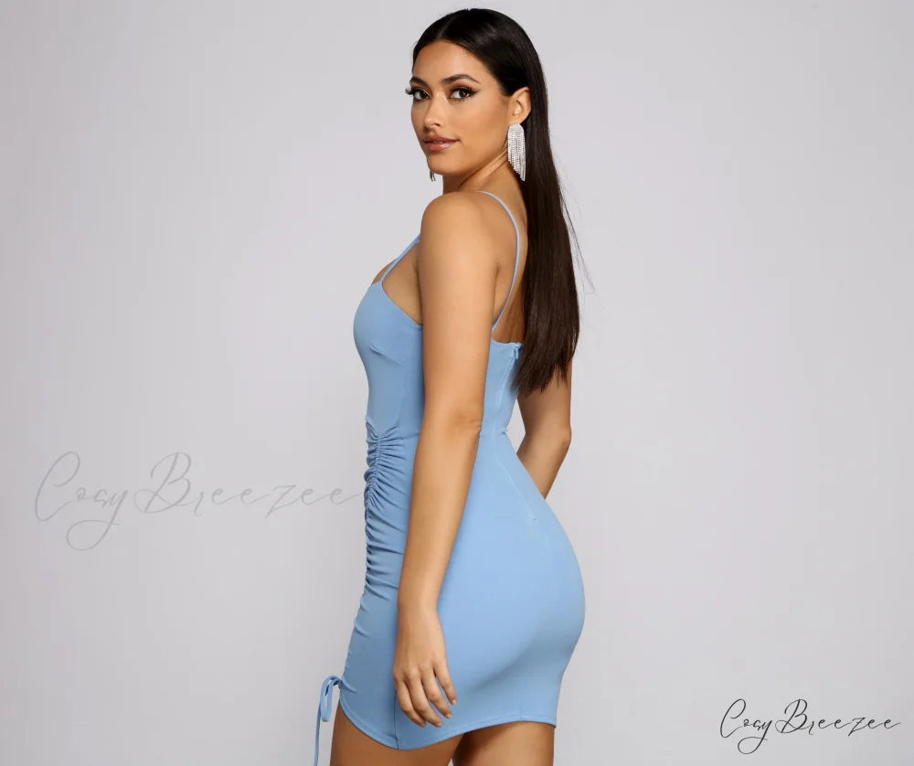 Ready To Stylish Ruche Mini Dress