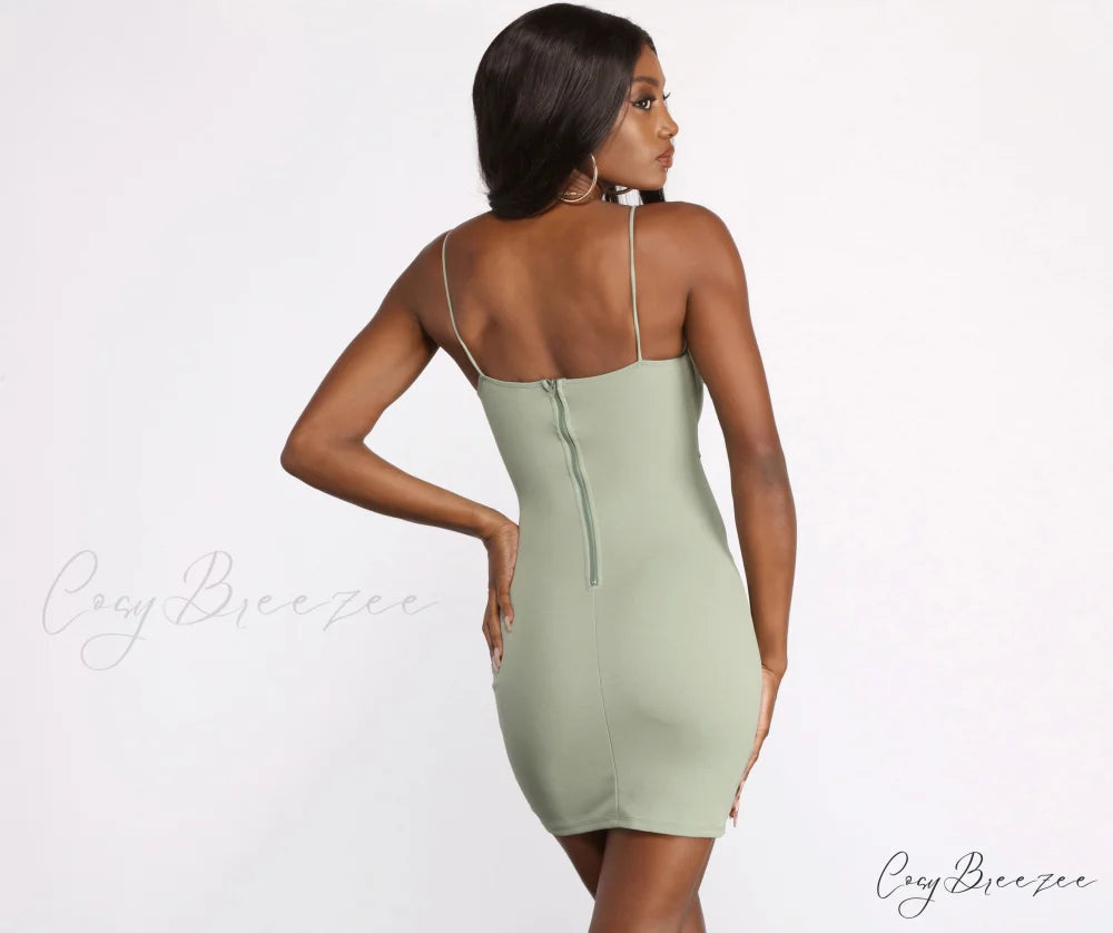 Ready To Stylish Ruche Mini Dress