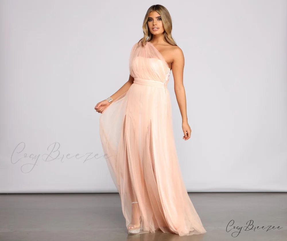 Rebecca Tulle Stylish A-Line Formal Dress
