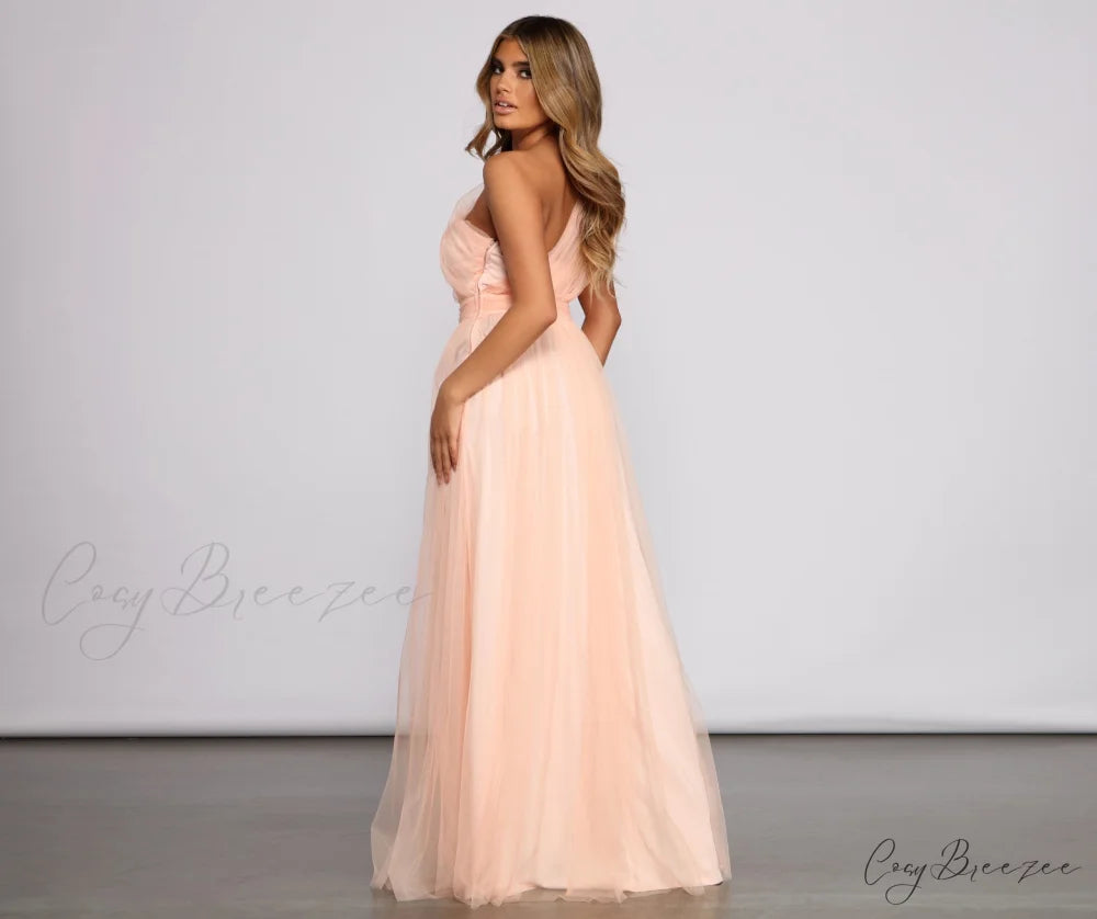 Rebecca Tulle Stylish A-Line Formal Dress