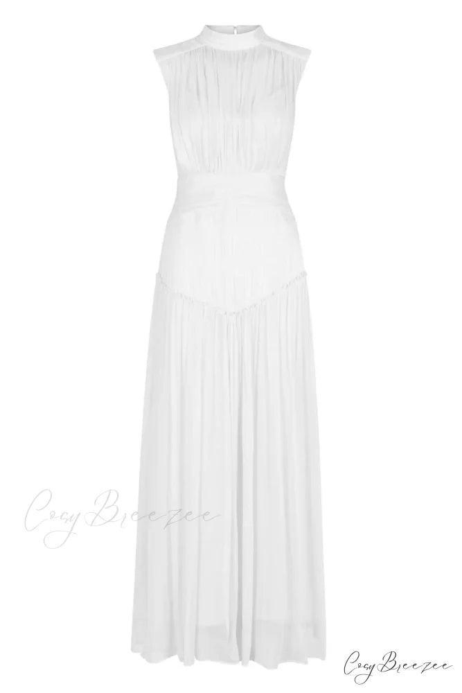 Remarkable Moment High Trendy Neck Maxi Dress