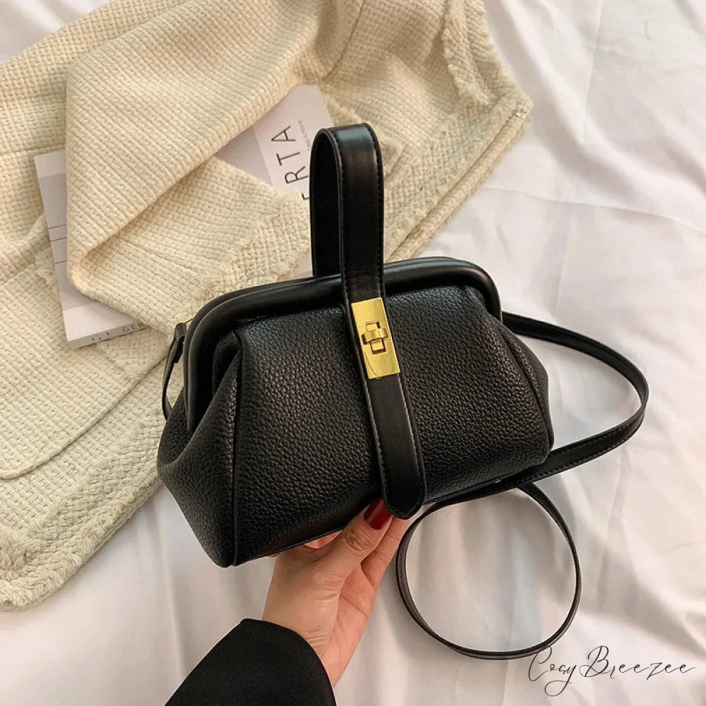 Retro Designer Luxury Crossbody Shopping Bag Black handbag-250126