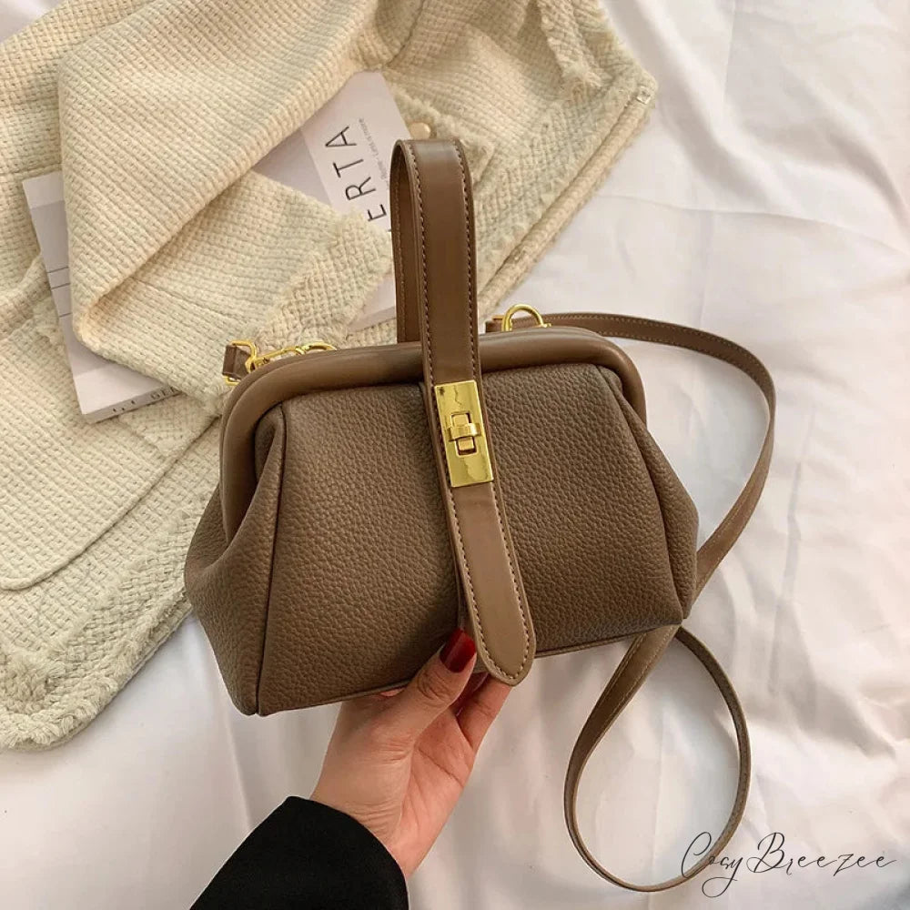 Retro Designer Luxury Crossbody Shopping Bag Khaki handbag-250126