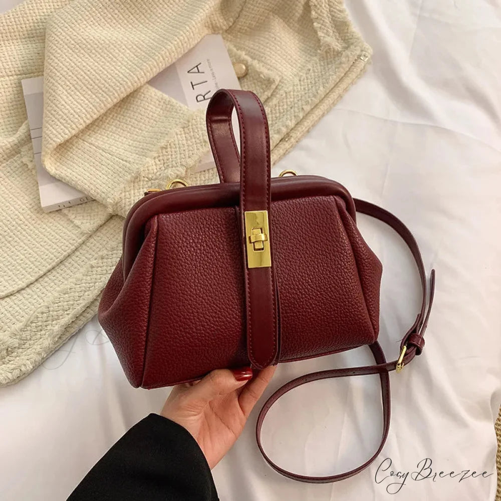 Retro Designer Luxury Crossbody Shopping Bag Red handbag-250126