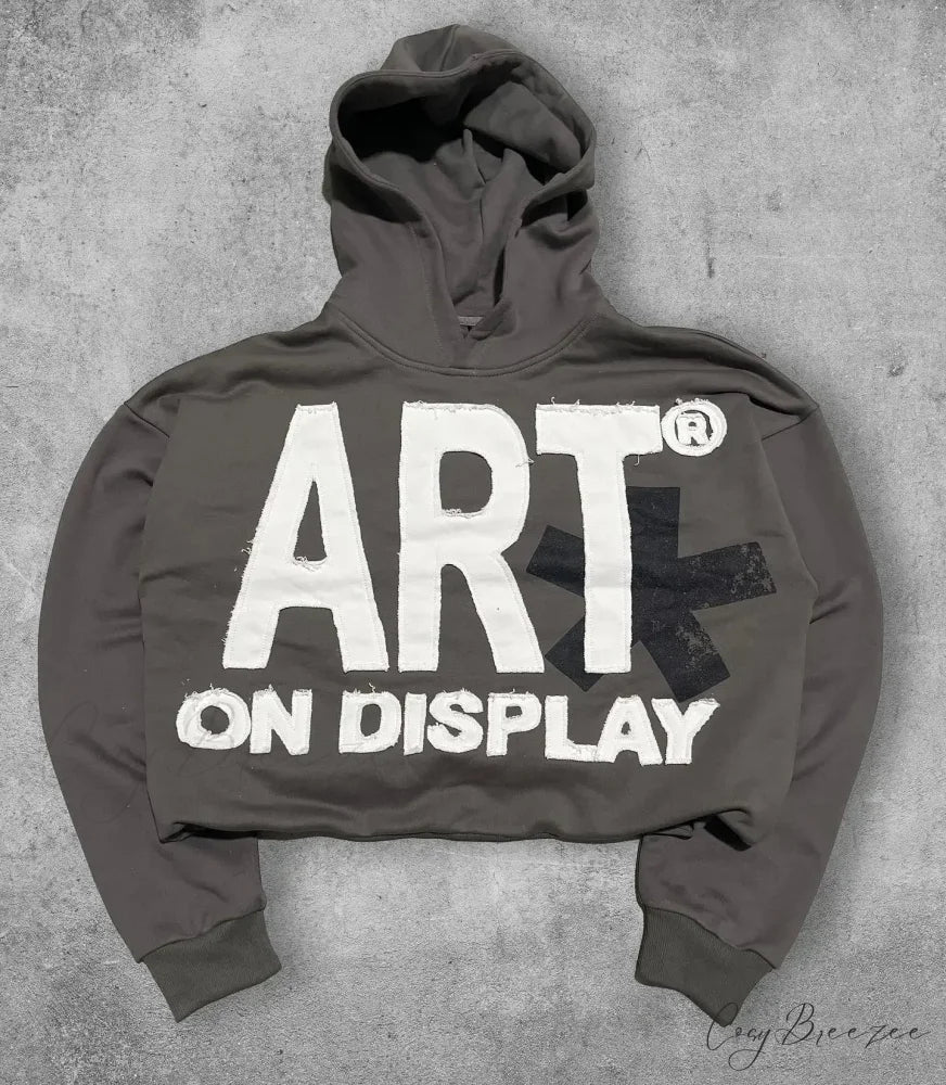 Retro Embroidery Pattern Oversized Hoodie black 4 / M hoodies-241228