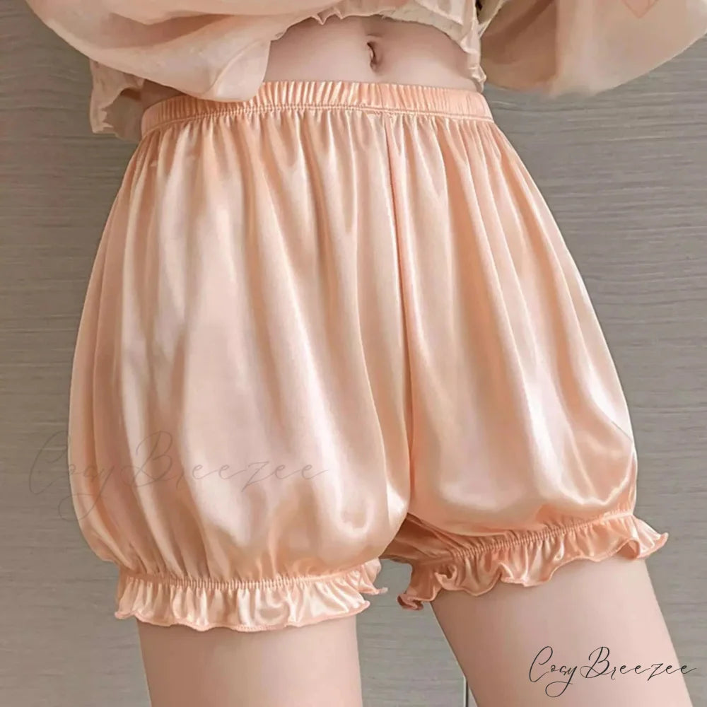 Retro Frilled Pumpkin Bloomer Shorts Pink / S short-250223