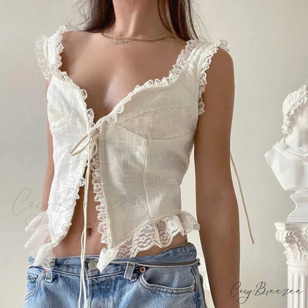 Retro Grunge White Crop Top white 6 / S croptop-250223