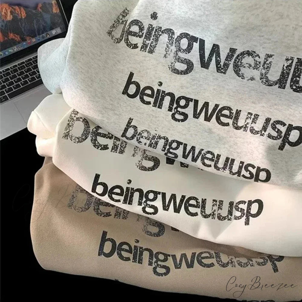 Retro Harajuku Letter Design Oversized Hoodie hoodies-241228