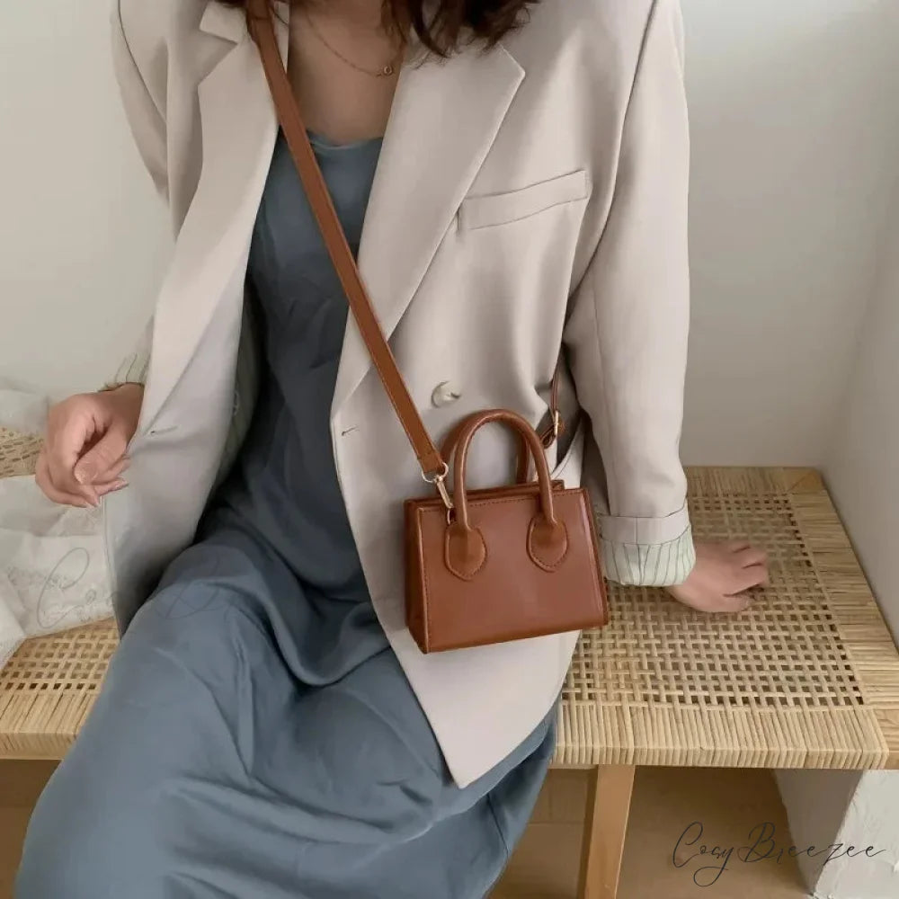 Retro Mini Square Crossbody Handbag Womens Shoulder Bag handbag-250126