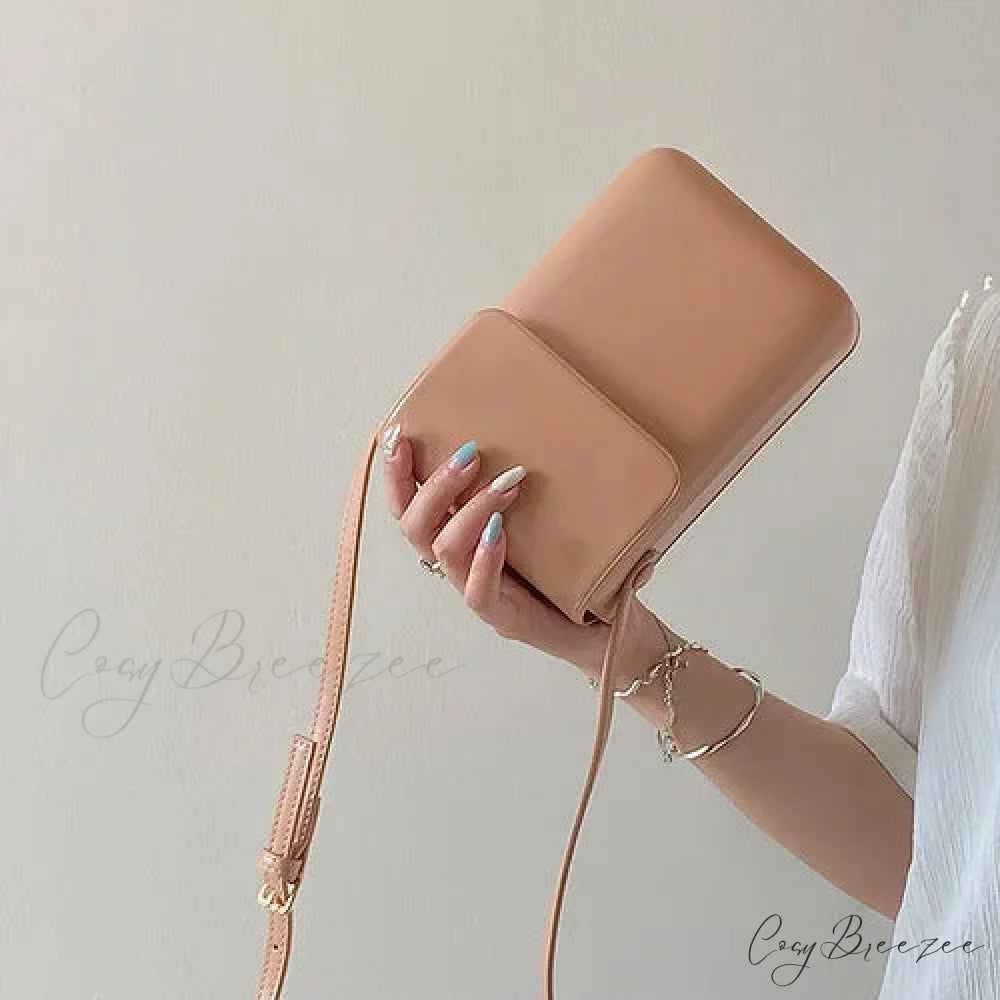 Retro Mini Square Crossbody Handbag Womens Shoulder Bag Apricot 2 handbag-250126