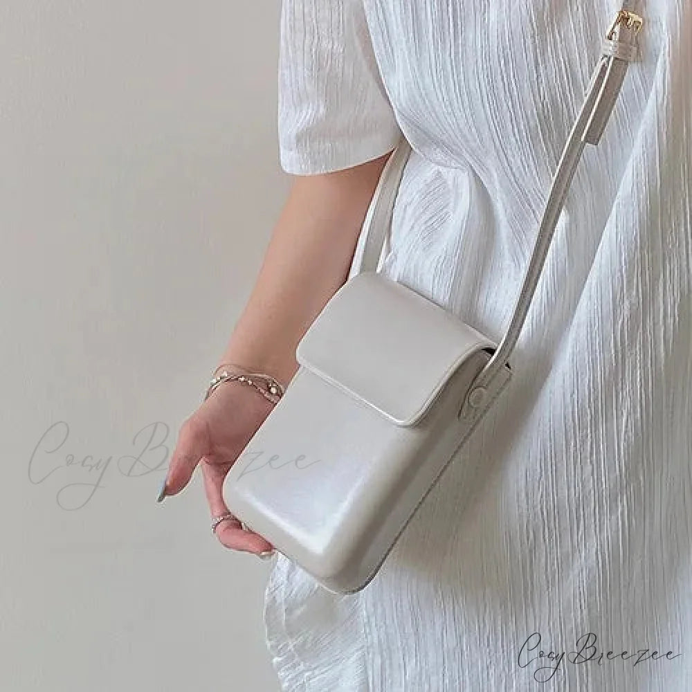 Retro Mini Square Crossbody Handbag Womens Shoulder Bag White 2 handbag-250126