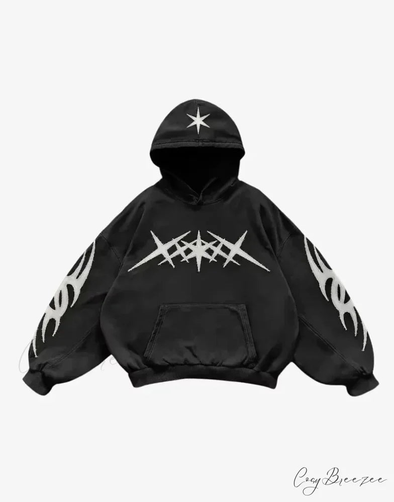 Retro Punk Fall Hoodie black 7 / S hoodies-241228