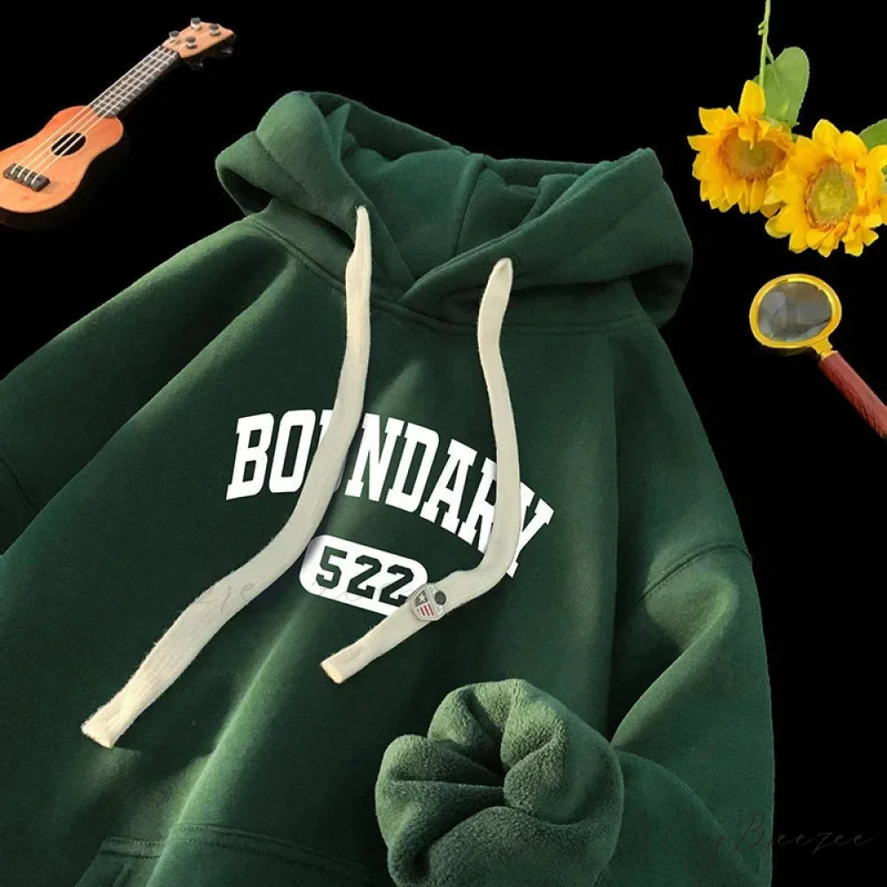 Retro Relaxed High Street Letter Hoodie hoodies-241228
