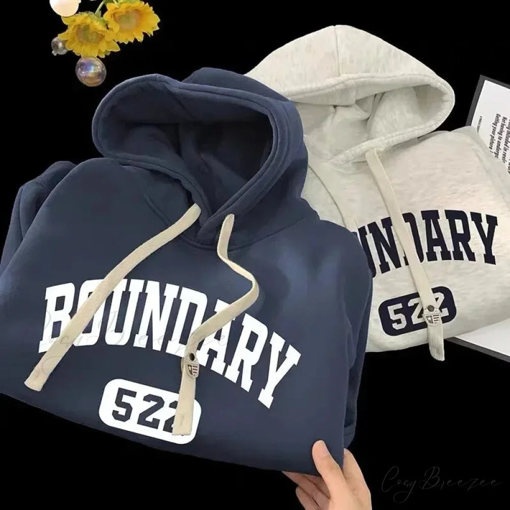 Retro Relaxed High Street Letter Hoodie hoodies-241228
