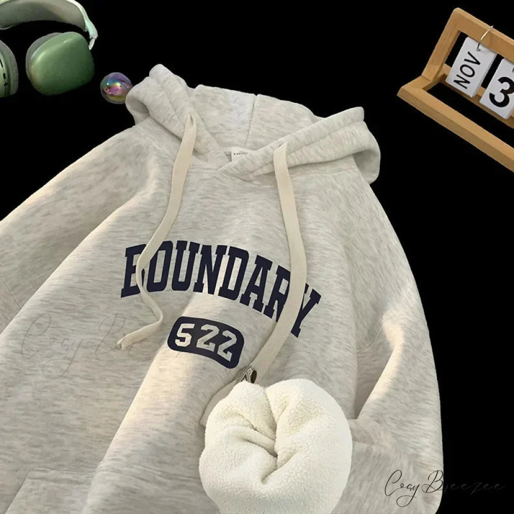Retro Relaxed High Street Letter Hoodie hoodies-241228