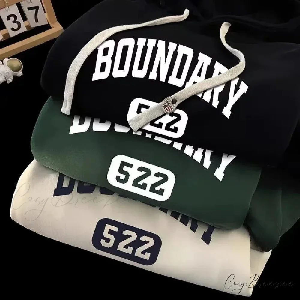 Retro Relaxed High Street Letter Hoodie hoodies-241228