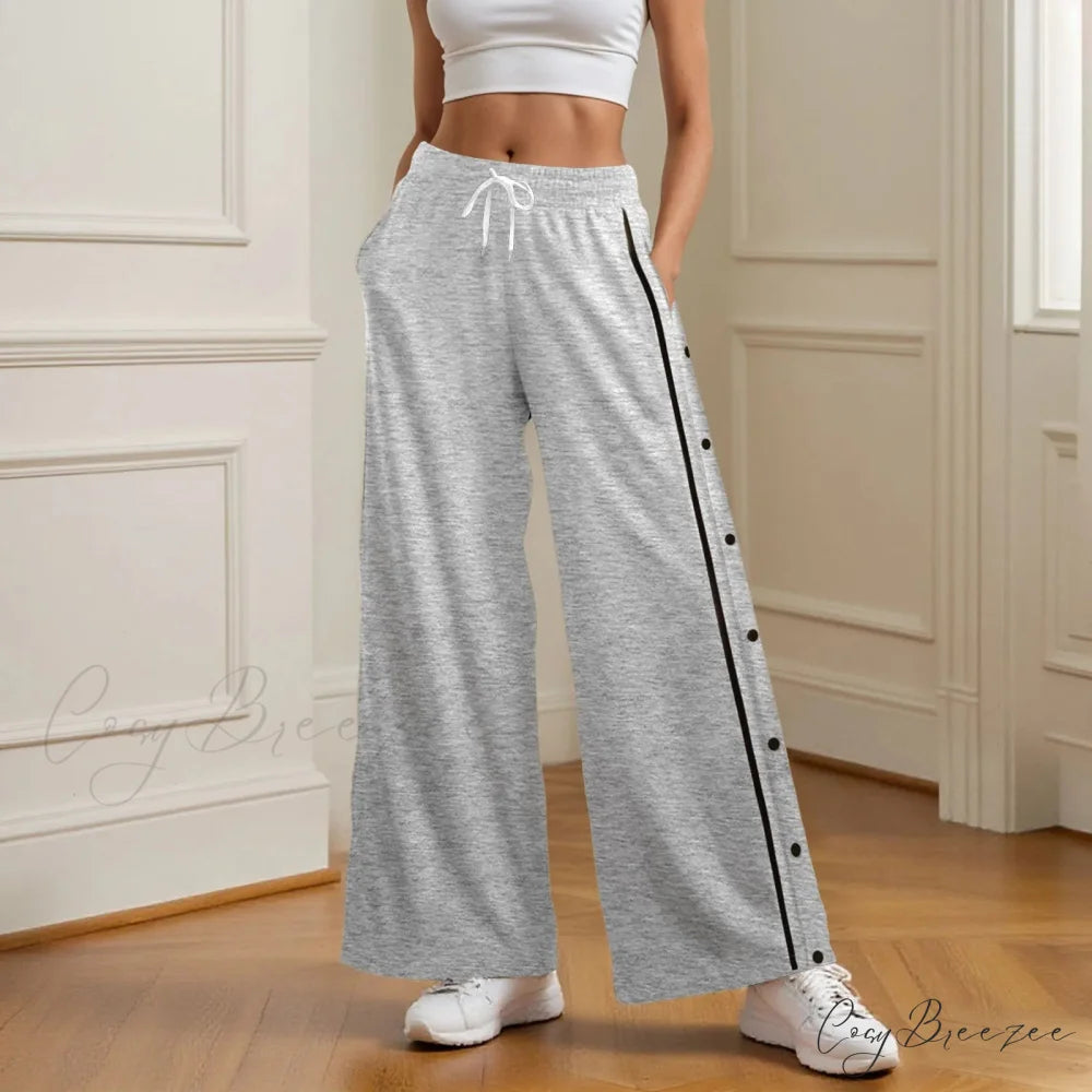 Retro Wide Leg High Street Cargo Pants Grey / S pants-241228