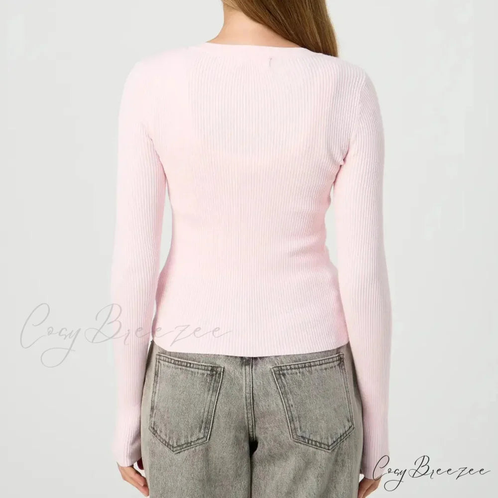 Ribbed Slim Button-Up Full Sleeve Cardigan cardigans-241228