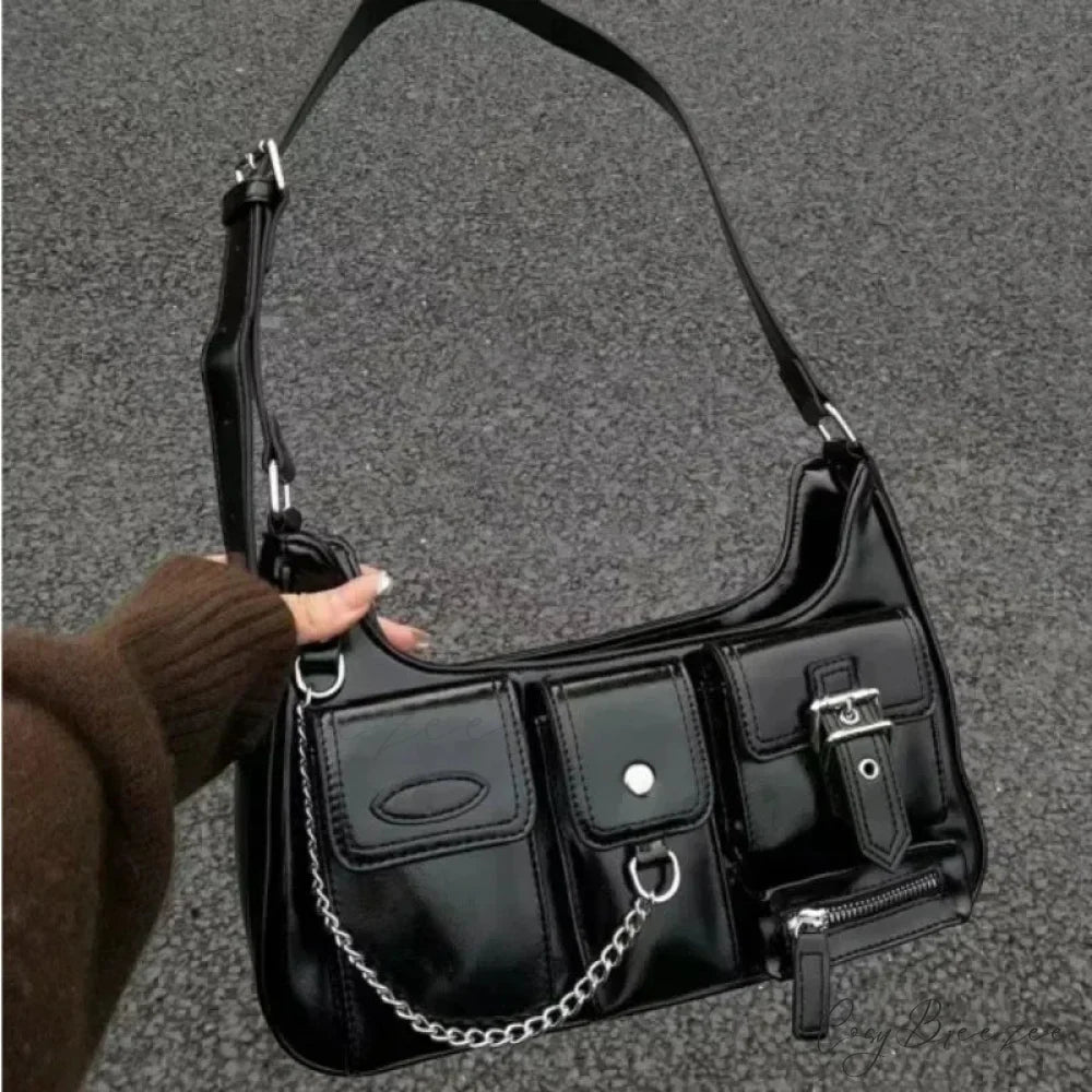 Richme Punk Chain Crossbody Shoulder Bag shoulder-250126