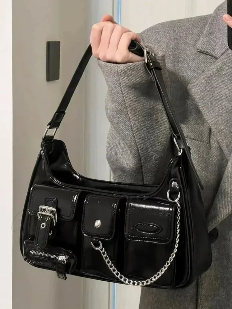 Richme Punk Chain Crossbody Shoulder Bag shoulder-250126