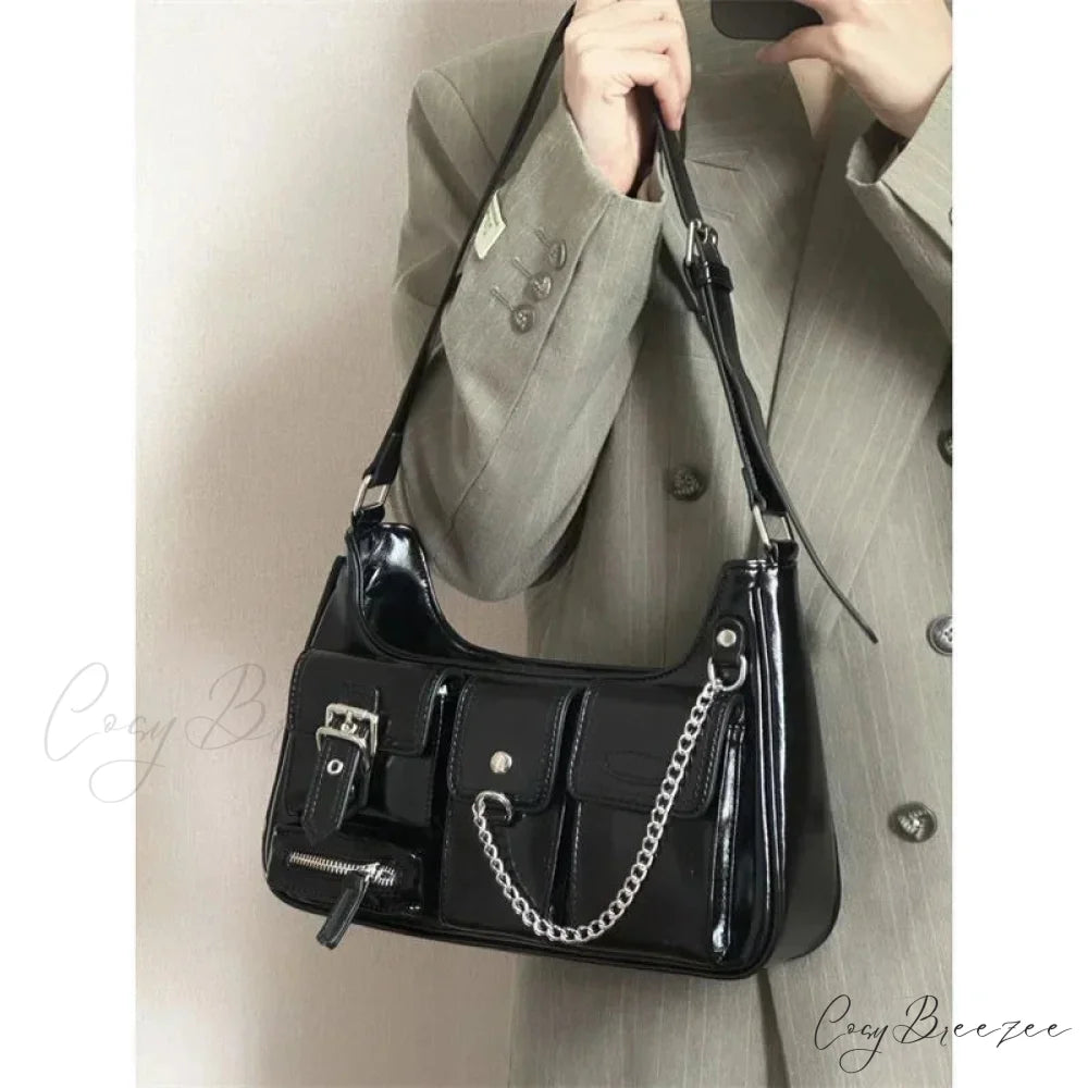 Richme Punk Chain Crossbody Shoulder Bag shoulder-250126