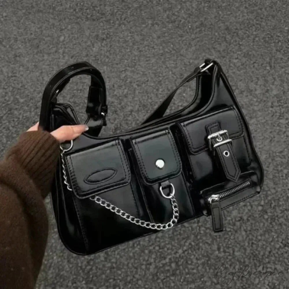 Richme Punk Chain Crossbody Shoulder Bag shoulder-250126
