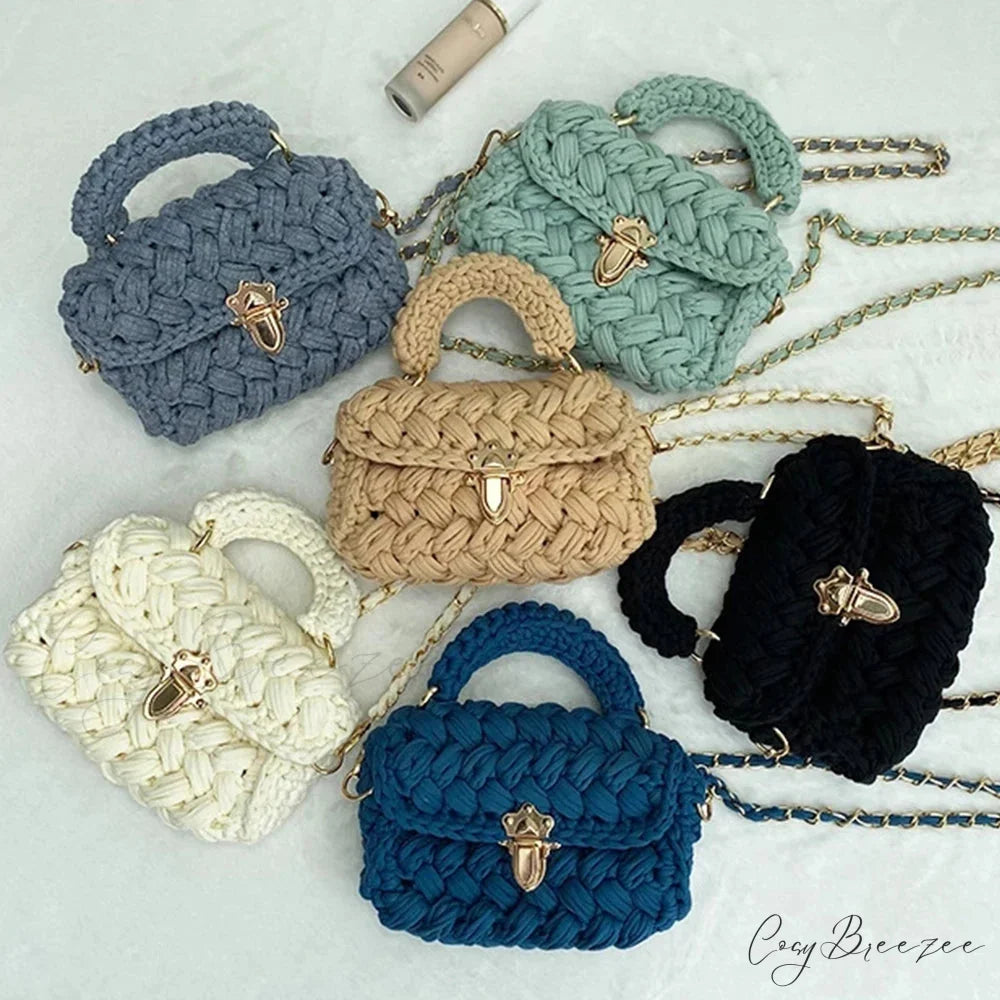 Rope Knitting Designer Crossbody Handbag handbag-250126