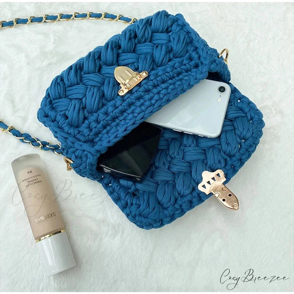 Rope Knitting Designer Crossbody Handbag handbag-250126