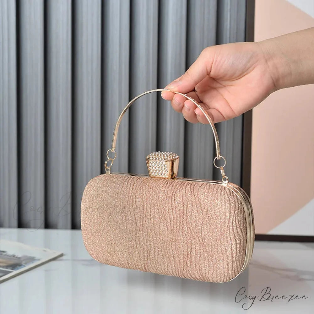 Rose Gold Sequin Evening Clutch clutchbag-250126