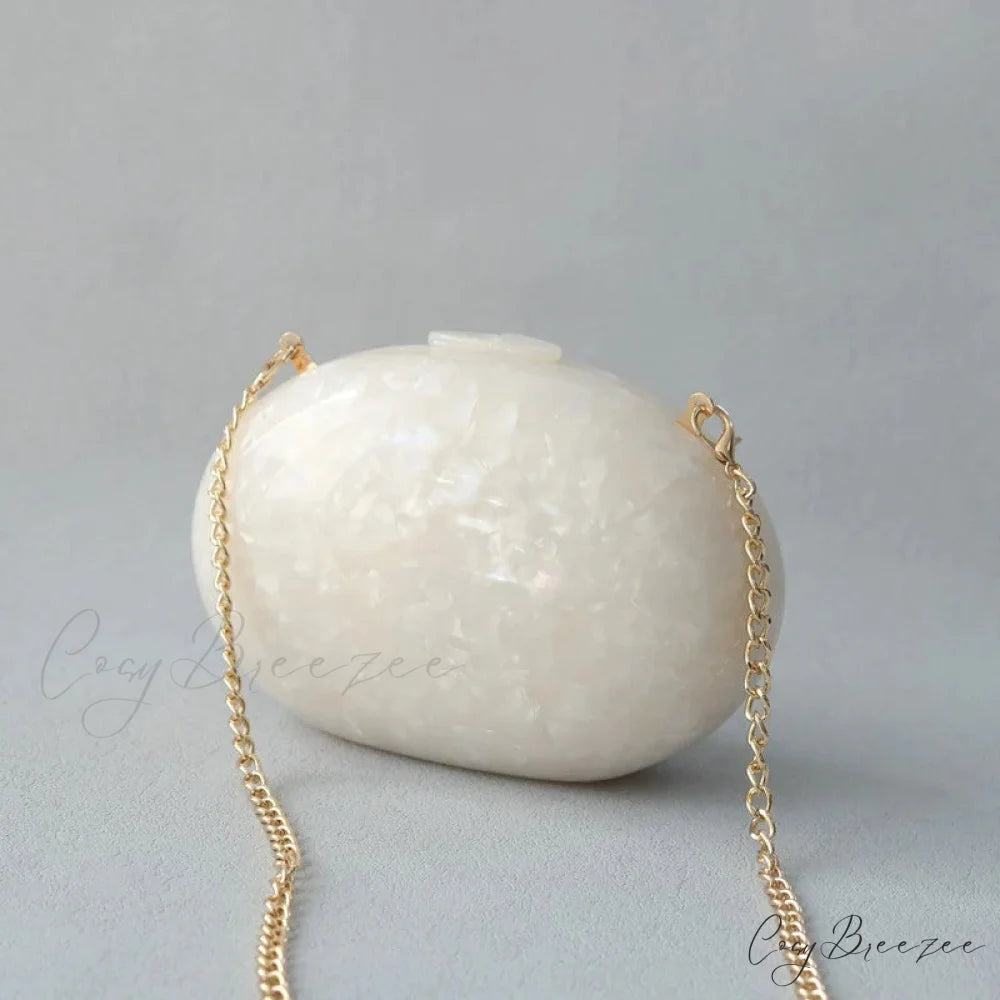 Round Acrylic Party Clutch O Chain wristlet-250126