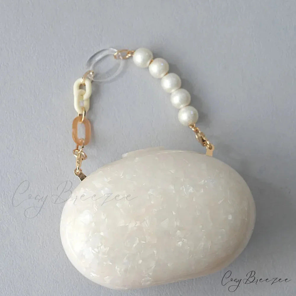 Round Acrylic Party Clutch wristlet-250126