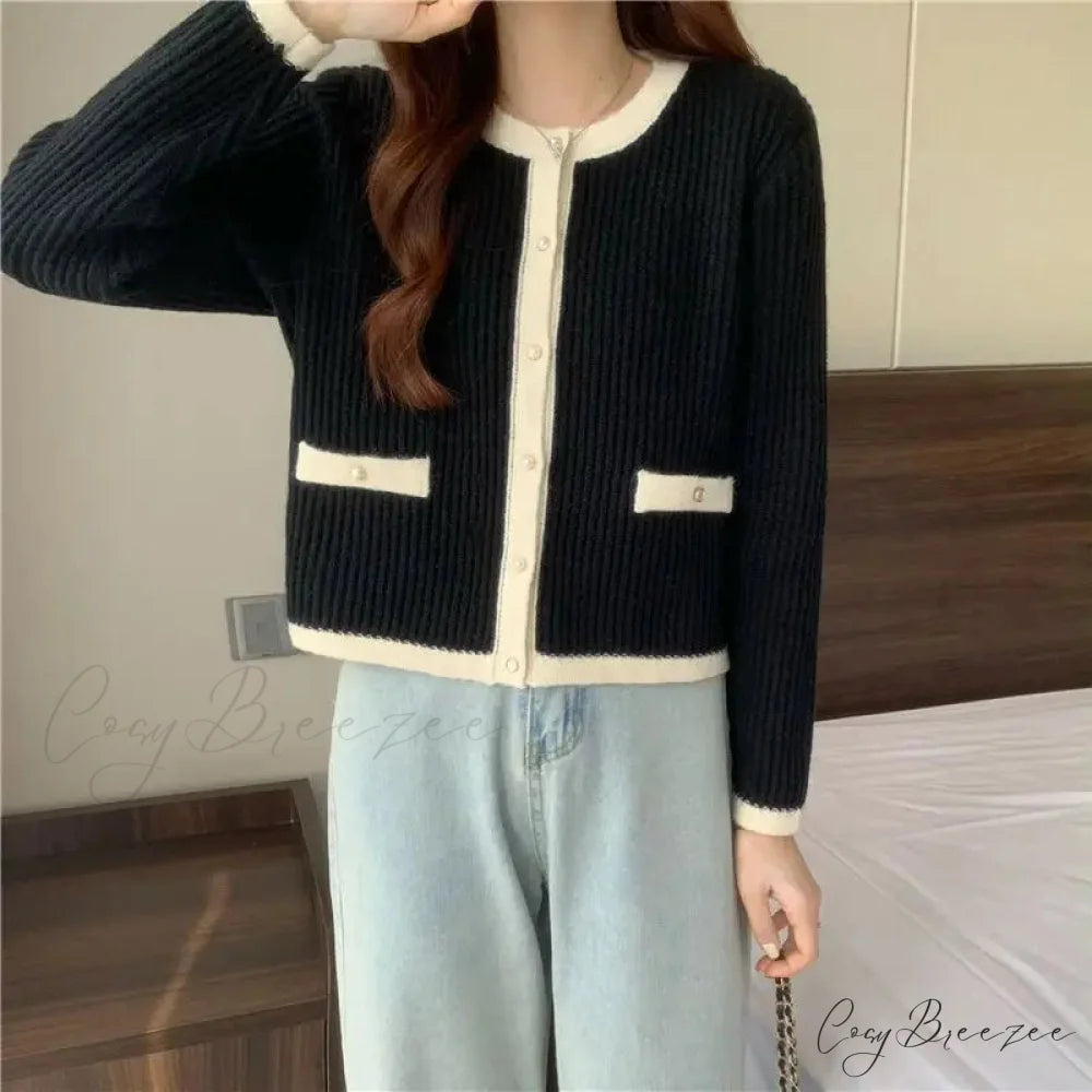 Round Neck Button Fashion Cardigan cardigans-241228