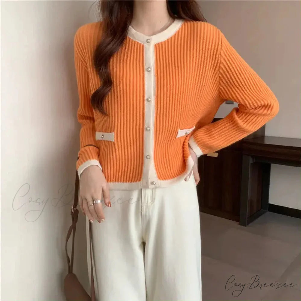 Round Neck Button Fashion Cardigan cardigans-241228