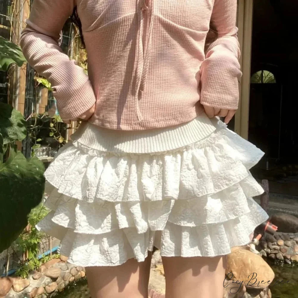 Ruffles Balletcore Tutu Skirt WHITE / S skirts-250223