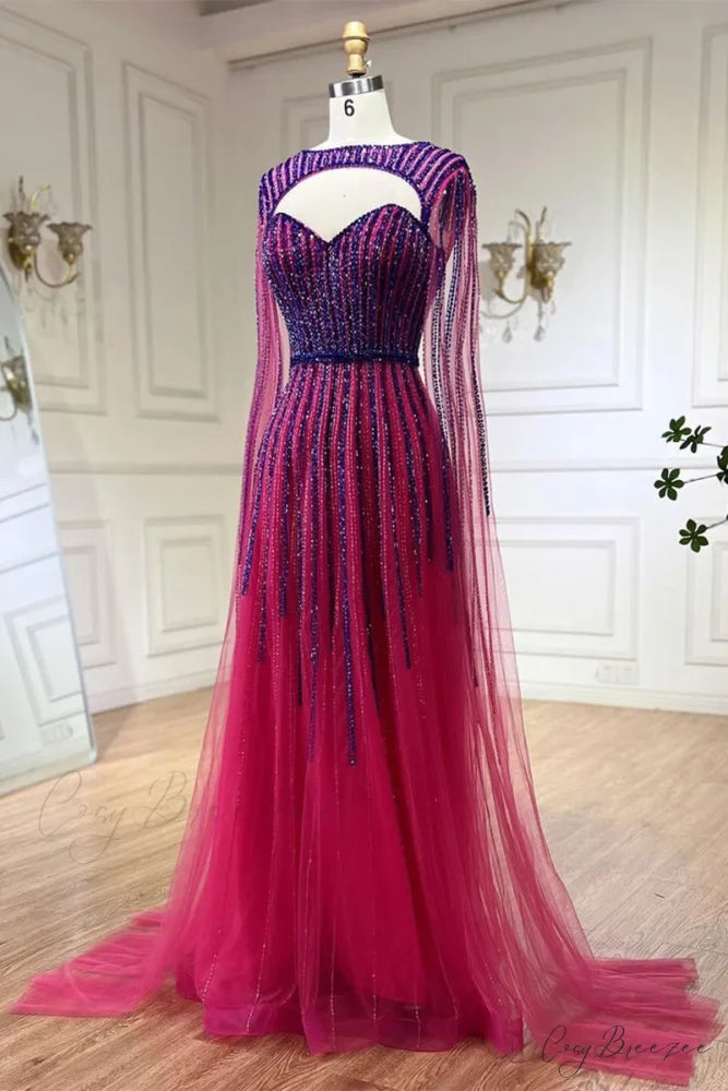 Runway Evening Graceful Beaded Maxi Dress
