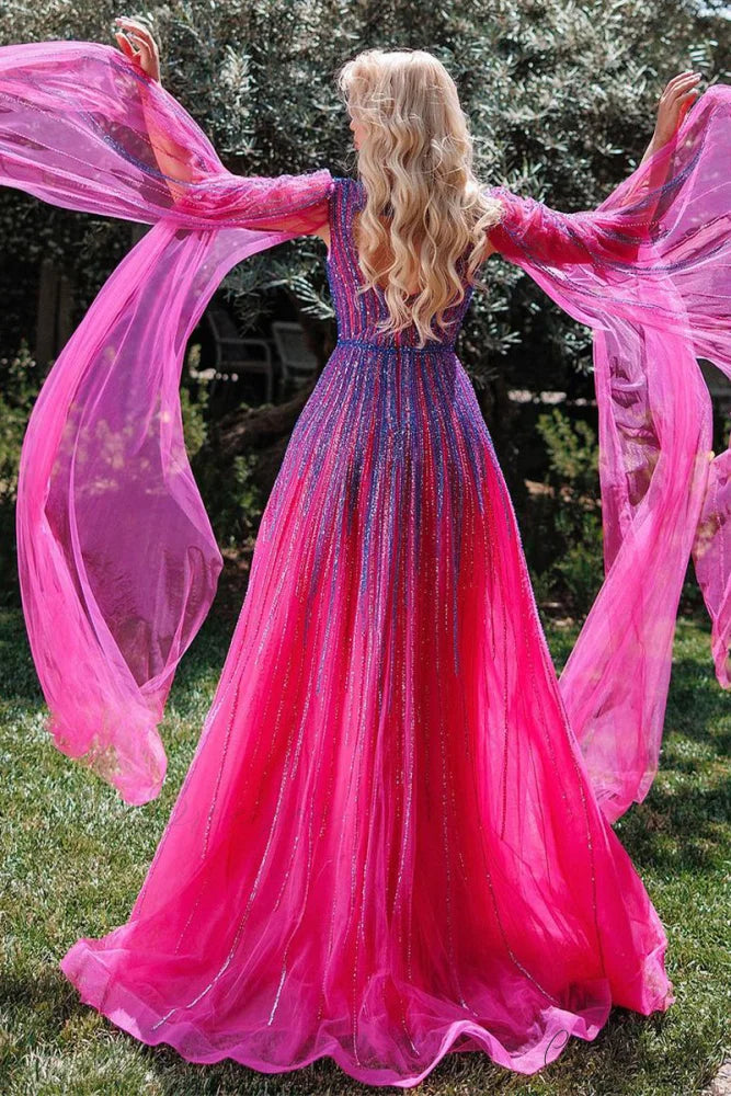 Runway Evening Graceful Beaded Maxi Dress